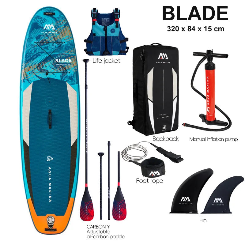 2022 windsurf 320*84*15CM board AQUA MARINA BLADE inflatable sup board sail sailboard stand up paddle surf surfboard windsail
