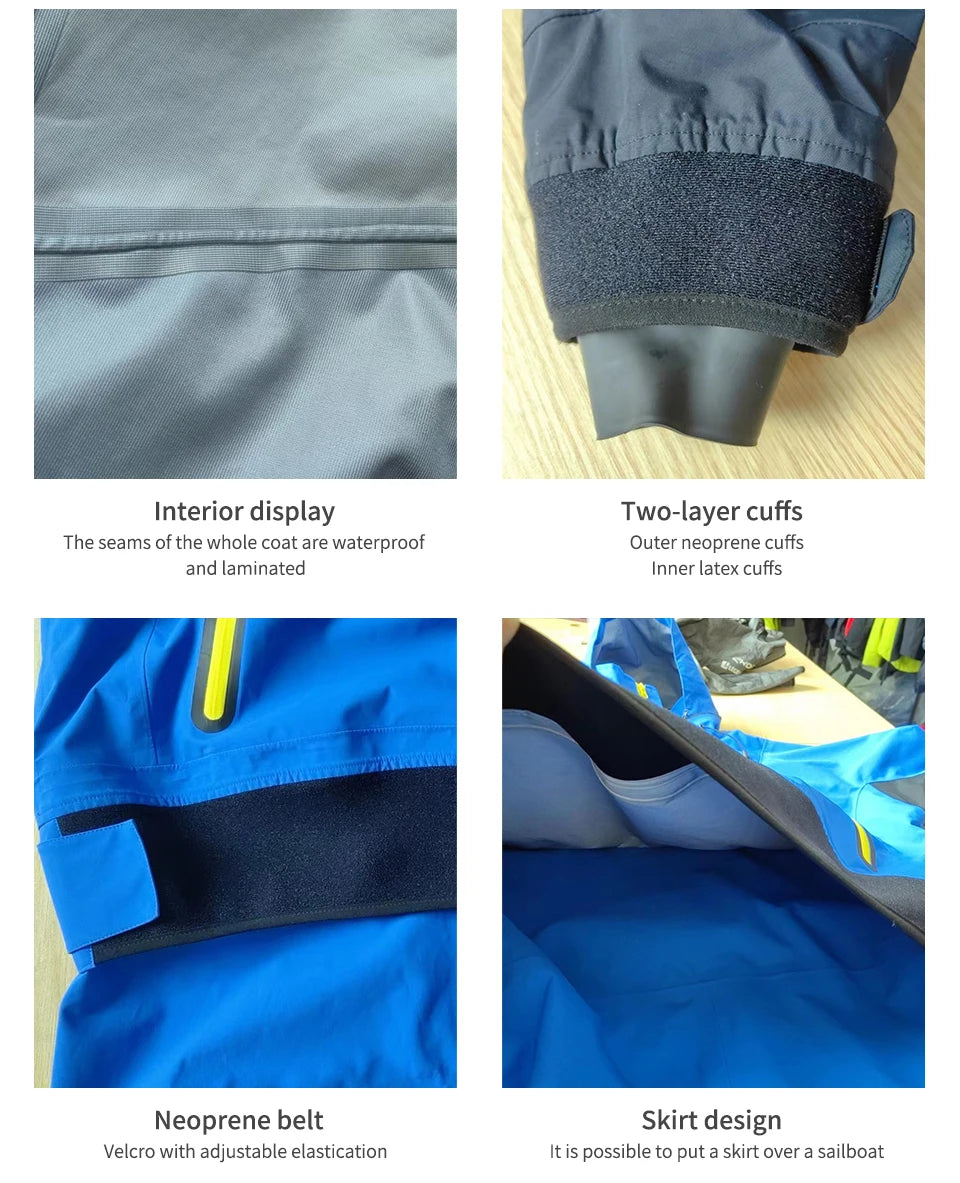 Waterproof Breathable  Surfing Drifting  Kayaking Rescue Sailing Ocean Outerdoor Sport One Piece Men's Dry Suit