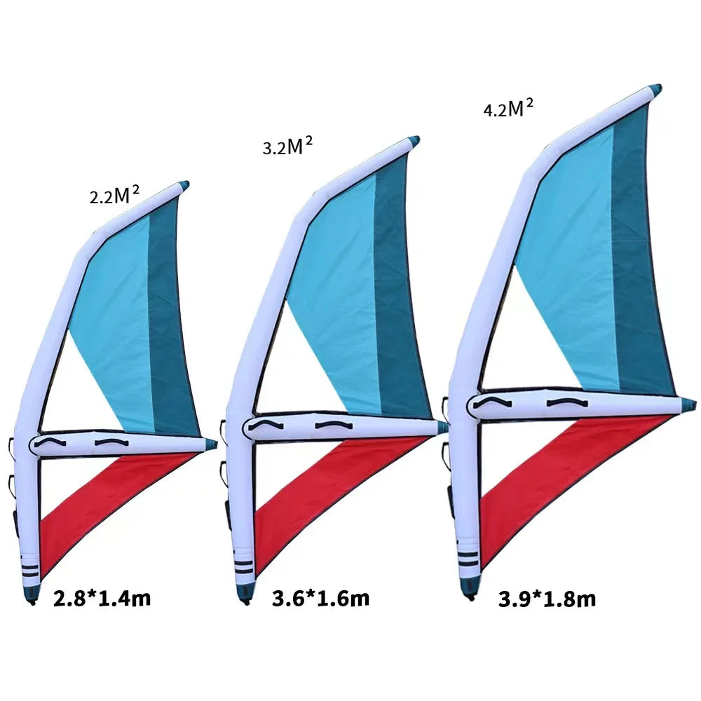 【Hot】Inflatable Windsurf Sail & Surfboard Wing Paddle Board, Kitesurfing Wind Surfing Water Sports Gear
