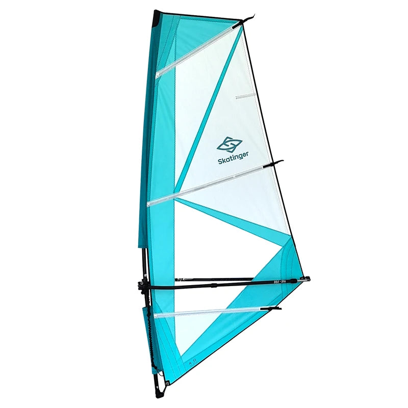 Skatinger 335cm Flexible Inflatable Stand-up Paddle Board 4 Square Meter Sail for New Beginners Offshore Waters Windsurfing SUP