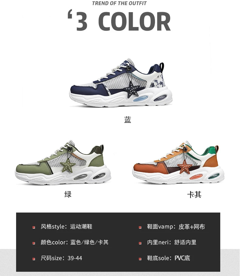 Men's Summer Fresh Breathable Mesh Casual Sneakers Original Comfort Lightweight Sports Running Shoes for Men