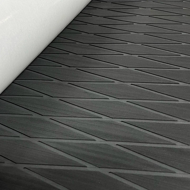 1900*350*6MM Eva Boat Decking Sheet Marine Flooring Anti Slip Pad With Rhombus Diamond Pattern Self-Adhesive Surfboard Traction