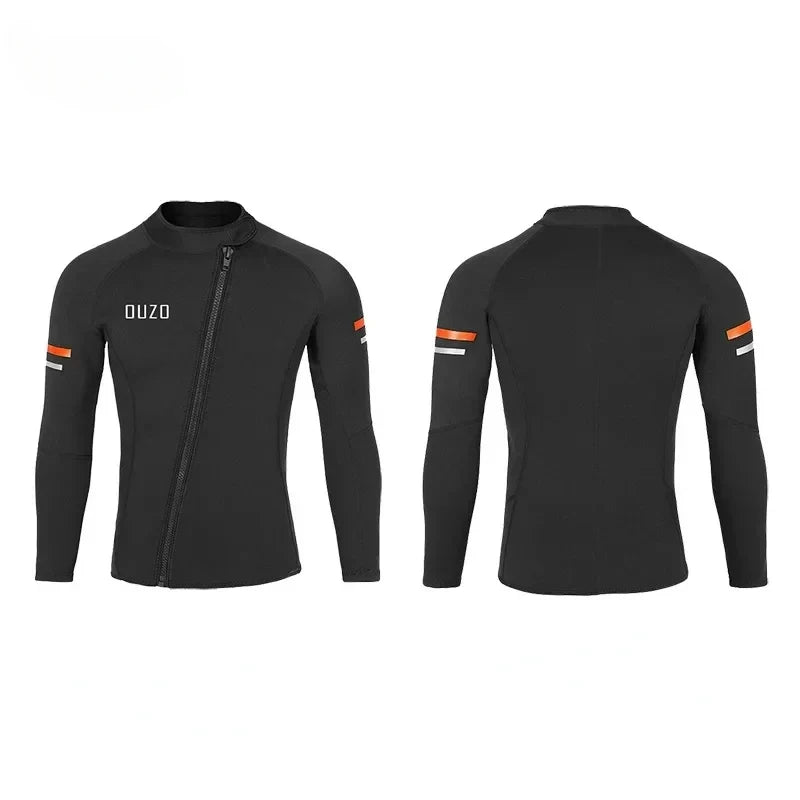 1.5mm wetsuit OUZO split diving top pants men's long sleeve cold protection sunscreen surf suit winter swimsuit scuba diving