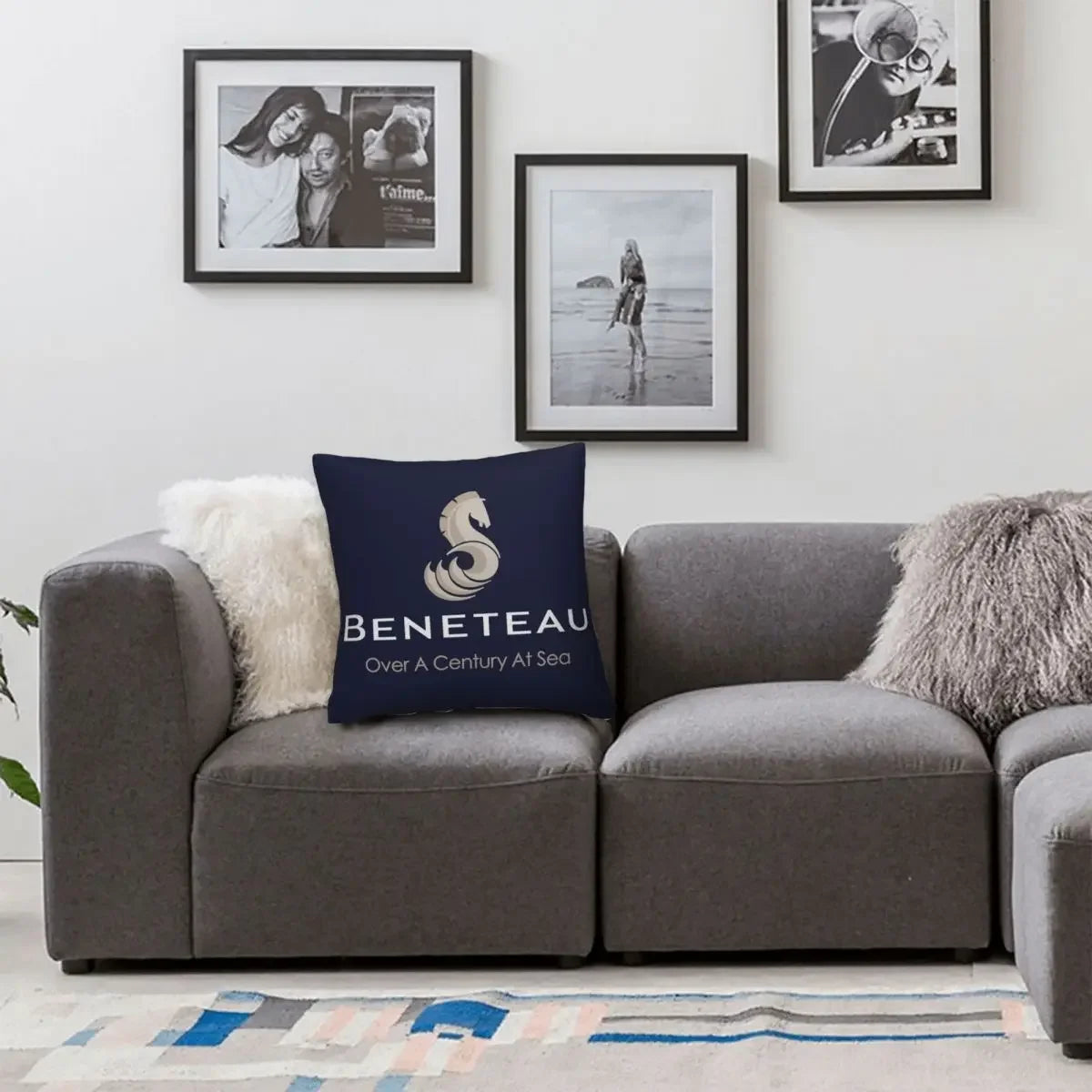 Beneteau Sailboat Sailing Yacht Pillowcase Polyester Pillows Cover Cushion Comfort Throw Pillow Sofa Decorative Cushions Used