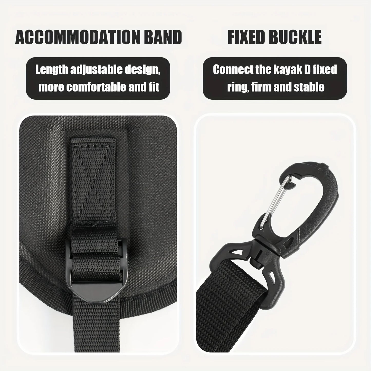 KOETSU Small Canoe Backrest Soft Oxford Cloth Material with 4 Nylon Buckles for Enhanced Support Kayaks Canoes Paddles