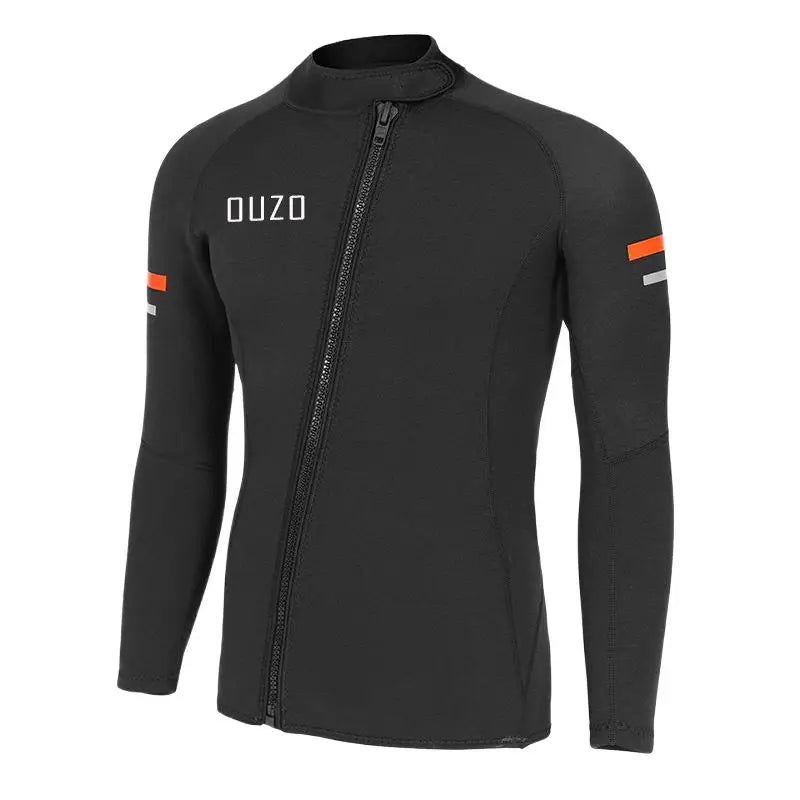 1.5mmDiving Suit Men's and Women's Long-Sleeved Diving Top Split Sun Protection Surfing Suit Dive Skin Winter Swimsuit