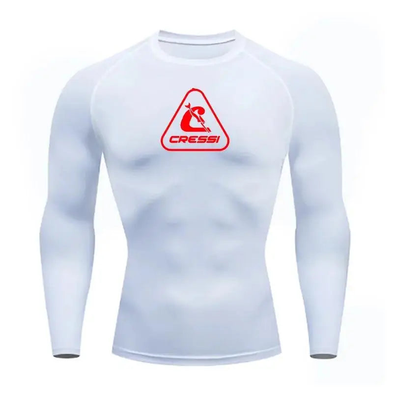 Men Long Sleeve Rash Guards Surf T-shirts UV Protection Swimsuit Surfing Diving Swimwear Swim Surf Beach Clothes Rashguard