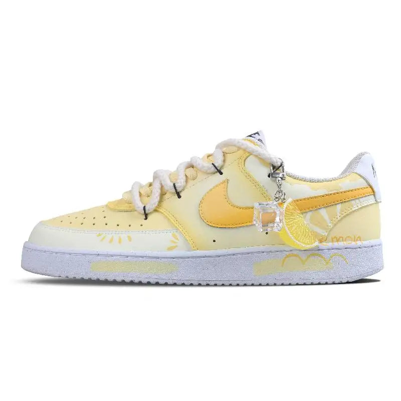 【Customize】Nike Court Vision 1 Skateboarding Shoes Unisex Low-top White Sneakers shoes DH2987-101