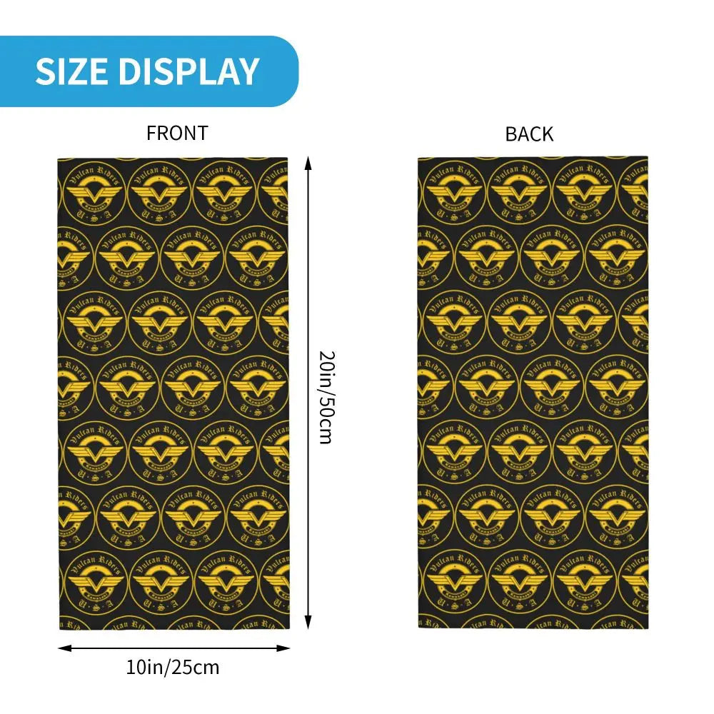 Vulcan Motorcycle Modren Bandana Neck Cover Printed Wrap Scarf Multi-use Headwear Outdoor Sports Unisex Adult Washable