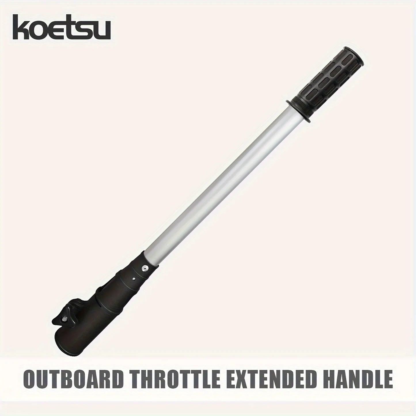 KOETSU Outboard Motor Extended Aluminum Alloy Joystick Tiller Extension Handle Black Handle