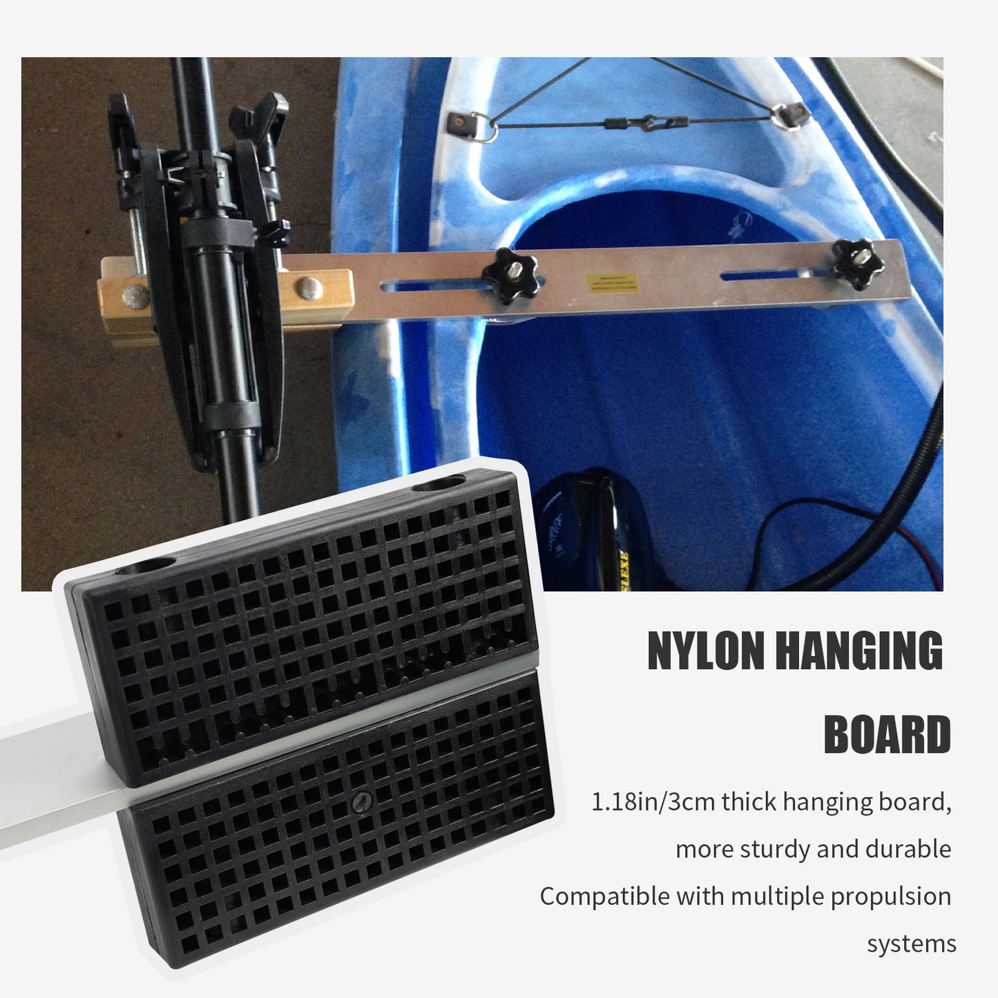 KOETSU Kayak Trolling Motor Mount - Ambidextrous Trolling Motor Mount for Quick and Easy Kayak Trolling Motor Setup