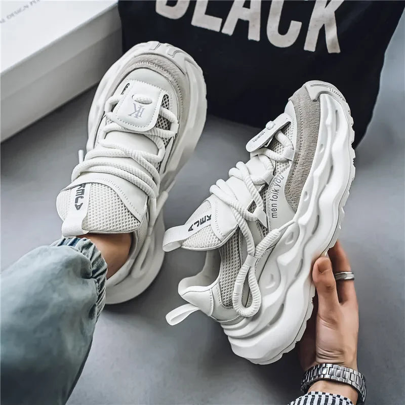 2024 Fashion Shoes Men's Thick Soles Trendy Men's Sports Shoes High-quality Harajuku Travel Shoes 2024 New