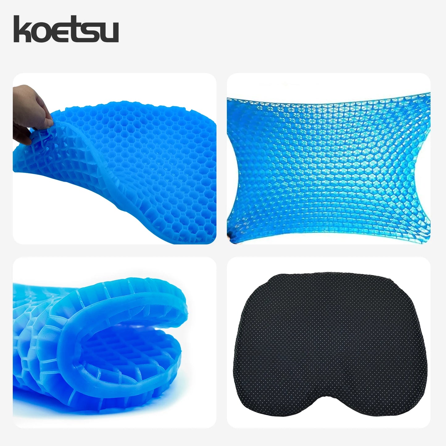 KOETSU anti-slip gel cushion is designed with non-slip fabric to provide users with a comfortable and supportive experience