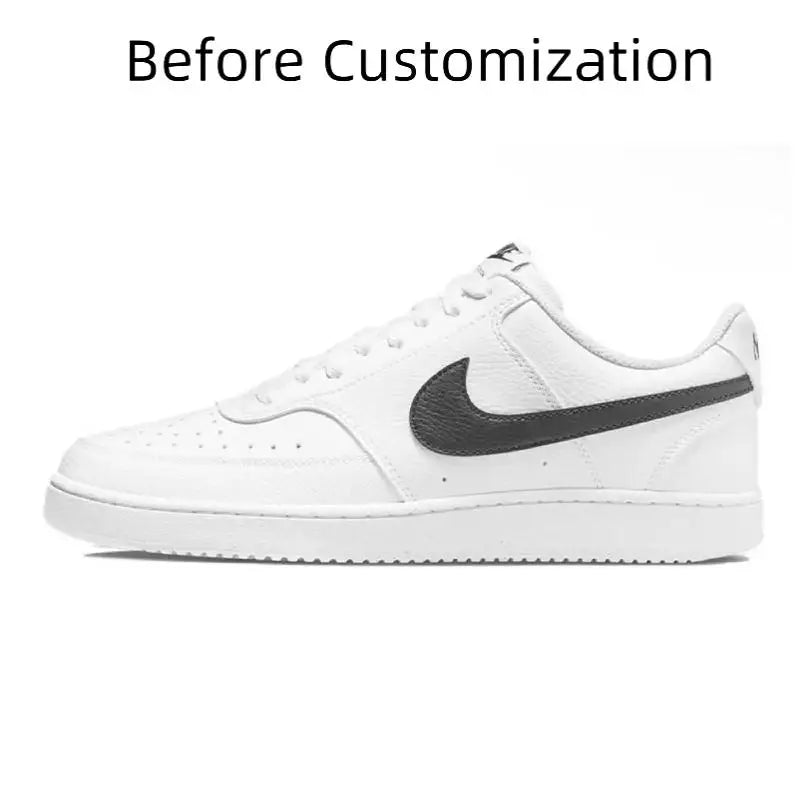 【Customize】Nike Court Vision 1 Skateboarding Shoes Unisex Low-top White Sneakers shoes DH2987-101
