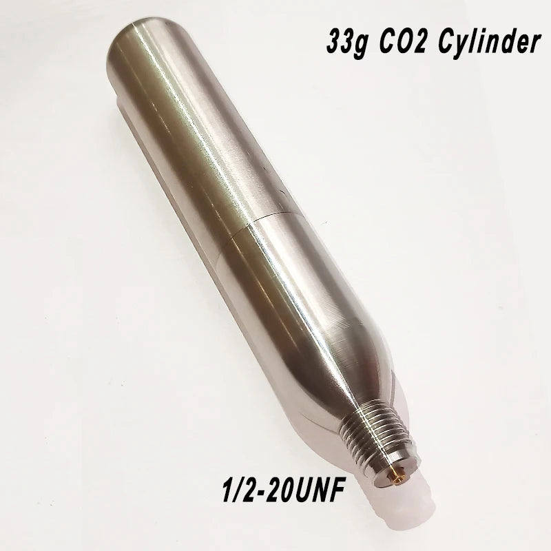 304 Stainless Steel Cylinder 33g CO2 Cartridge Refillable Inflatable Life Vest Scuba Ski Lifesaving Home Sodastream Water Beer