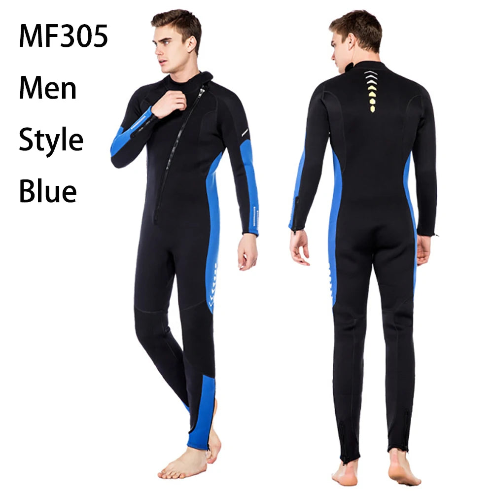 Full Wetsuit for Men Women 3mm Long Wet Suit for Diving Surfing Swimming Water Sport Neoprene Spearfishing One Piece Wetsuits
