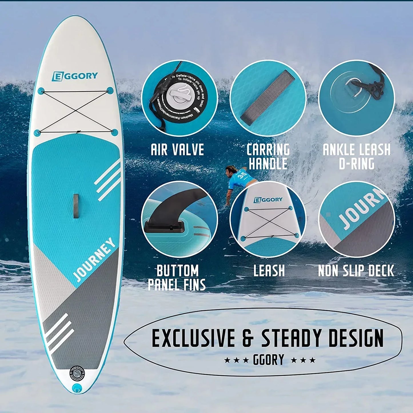 Windsurf Inflatable Stand Up Sup Paddle Board With Sail Kitesurf Wakeboard