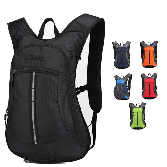 Mochila de ciclismo de náilon saco de água caminhadas ao ar livre esportes mochila com armazenamento de capacete malha bolsa leve bagpack