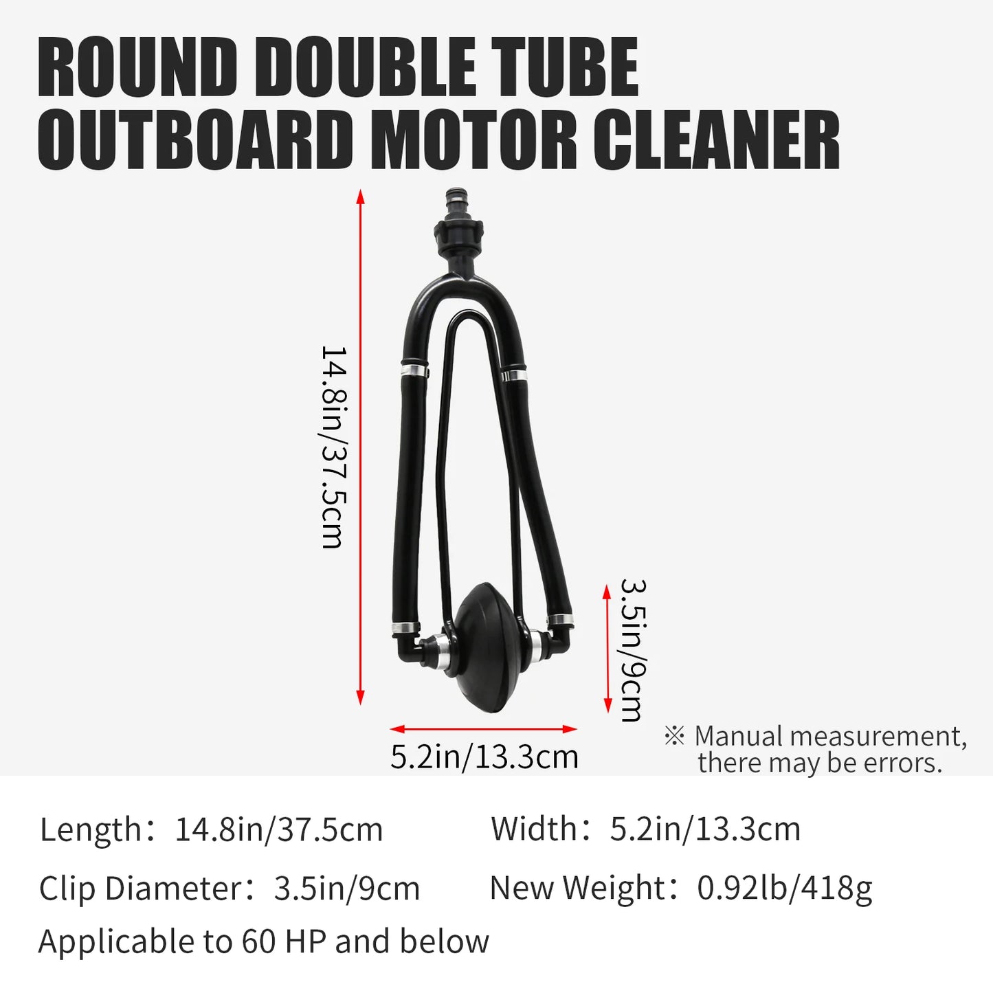 1PCS KOETSU Marine Universal Rectangular Outboard Motor Water Flusher Boat Ear Muff Engine Flusher for Marine Boat