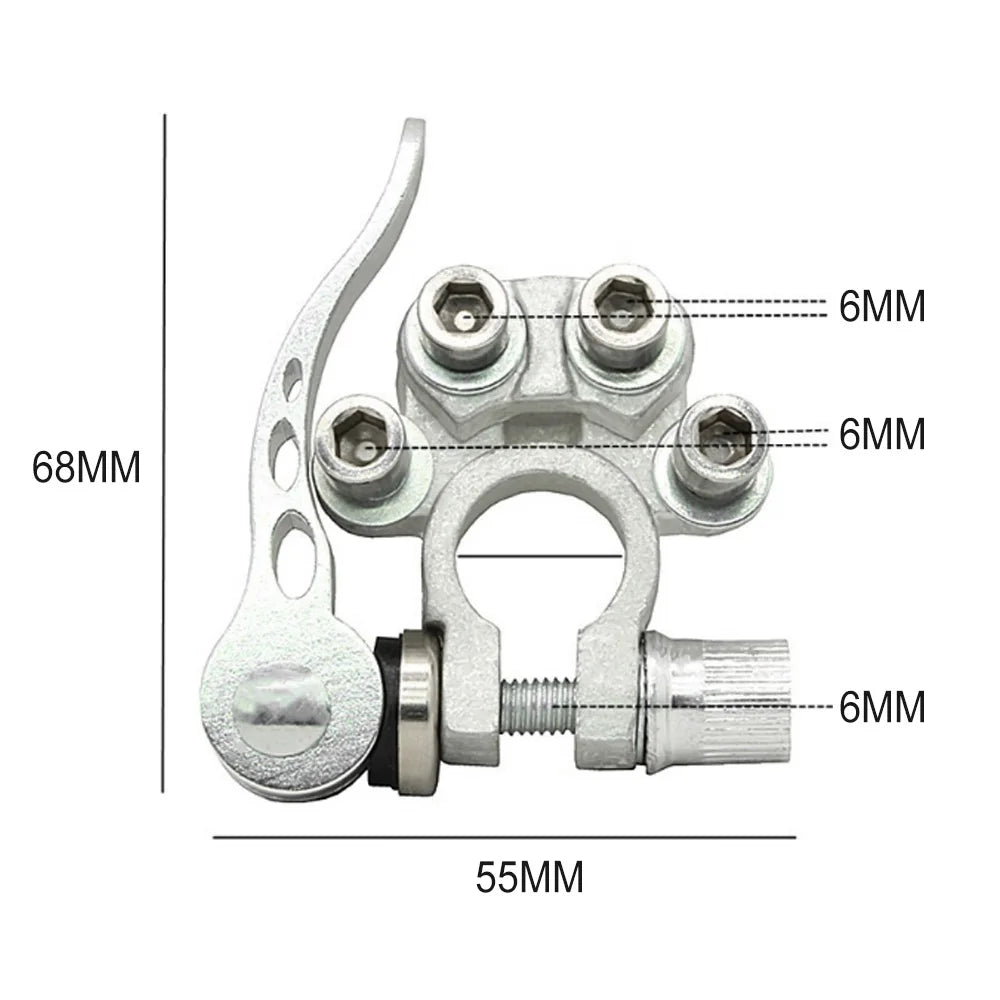 1 Pair Quick Release Terminal Connectors Copper Clip 12V/24V Car Battery Terminals Top Post Wire Cable Clamp Screw Auto Parts