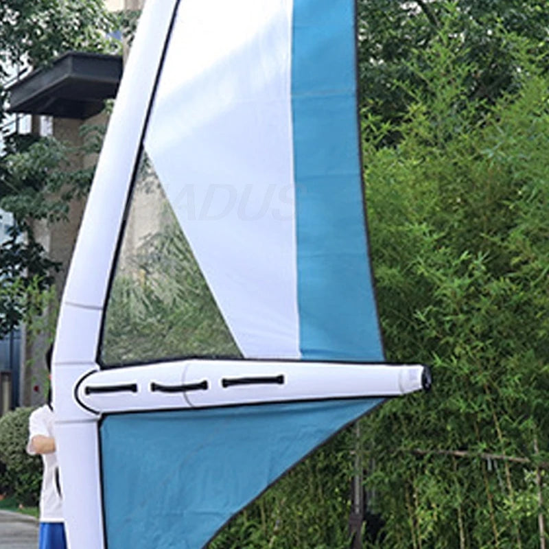 Inflatable Surfing Sail Portable Windsurfing Sailing Canoe Hand-Held Water Skiing Kiteboard Wind Surfing Kites Water Sports