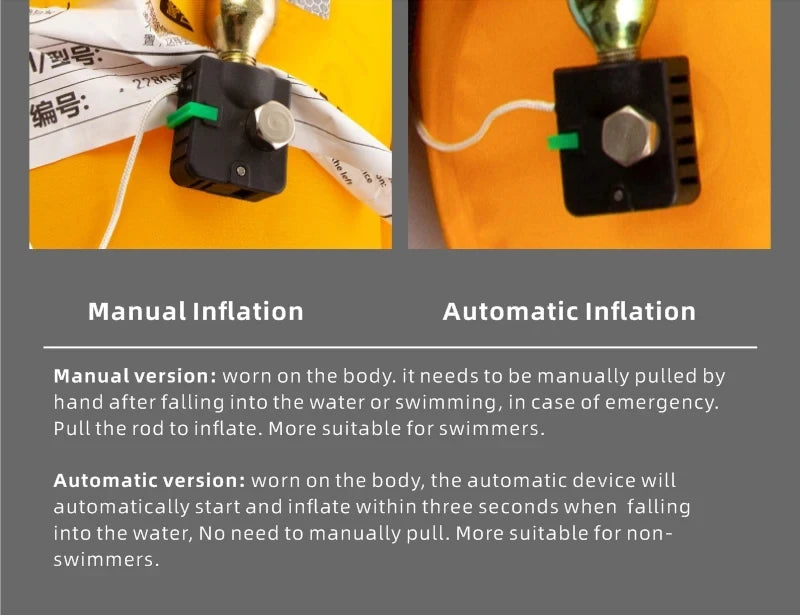 New Auto Self-inflatable Life Vests Manual Boating Life Jackets Adult PFD 150N for Water Sports Fishing Rafting Accessories