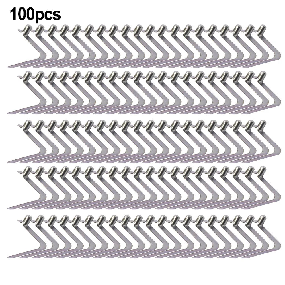 100pcs Kayaking Paddle V-Shaped Spring Clip Locking Tube Pin Push Clip For Tent Pole 5.5mm Kayak-Paddle Spring Clips Boat Access
