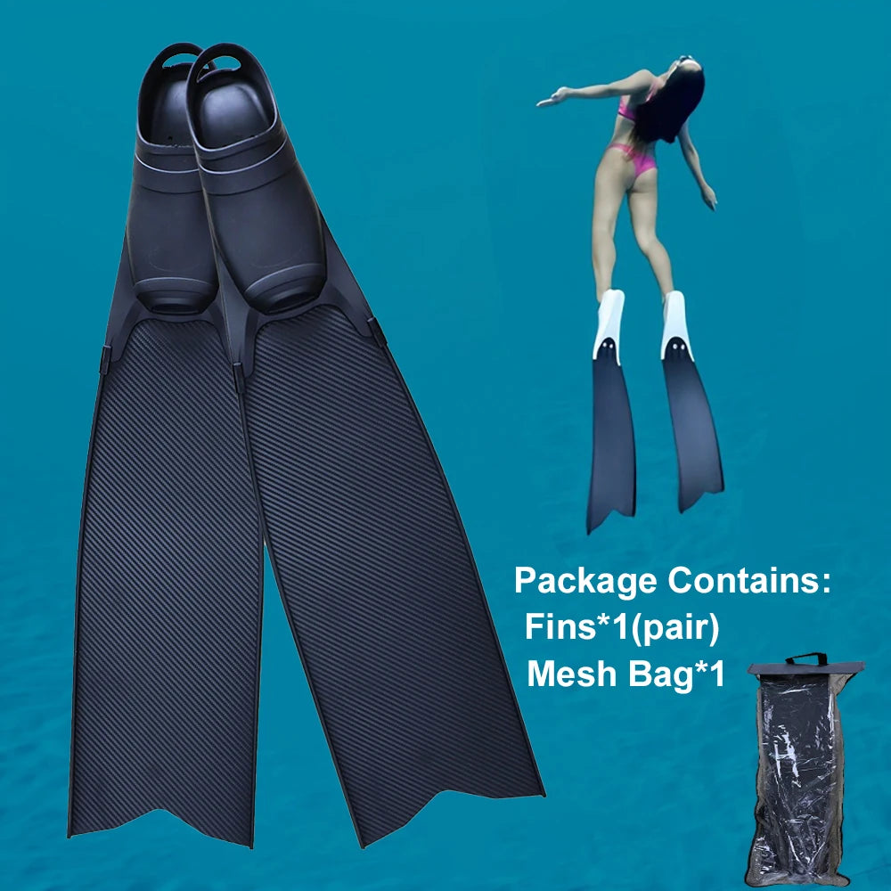 Full Foot Long Blade Diving Fins for Freediving and Spearfishing Free Dive Fins