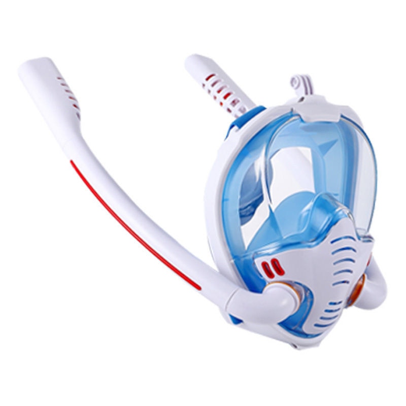 2022 Summer Newest Design Double Tube Scuba Diving Mask Full Face Snorkeling Mask Underwater Anti Fog Snorkeling Diving Set