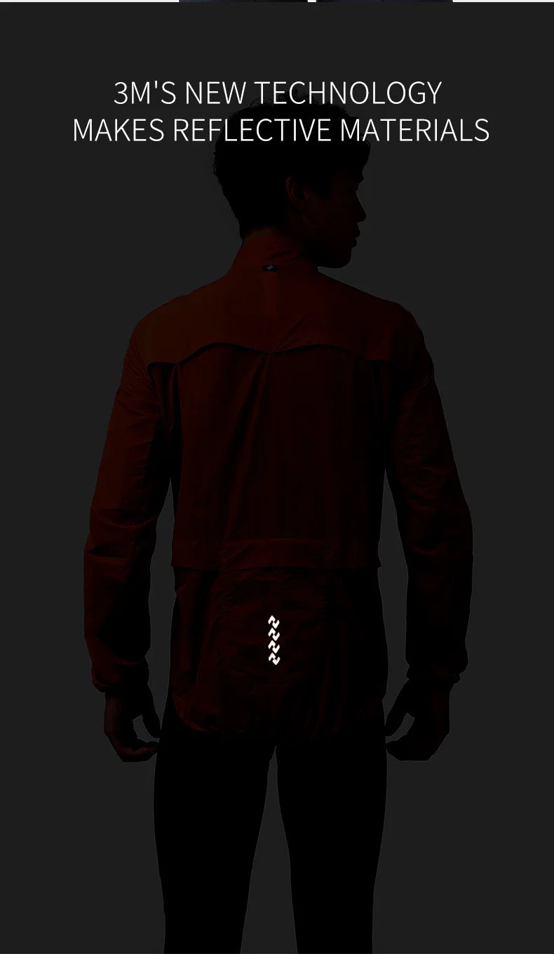 Lameda Cycling Jackets Long Sleeved Lightweight Windproof Men's Cycling Jacket Windbreaker Jacket With 3 Pockets Bicycle Coat