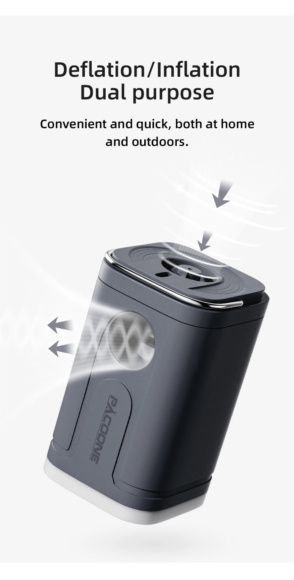 Electric Air Pump Portable Wireless Air Compressor Inflator/Deflator Pumps for Inflatable Cushions Air Beds Boat Swimming Ring