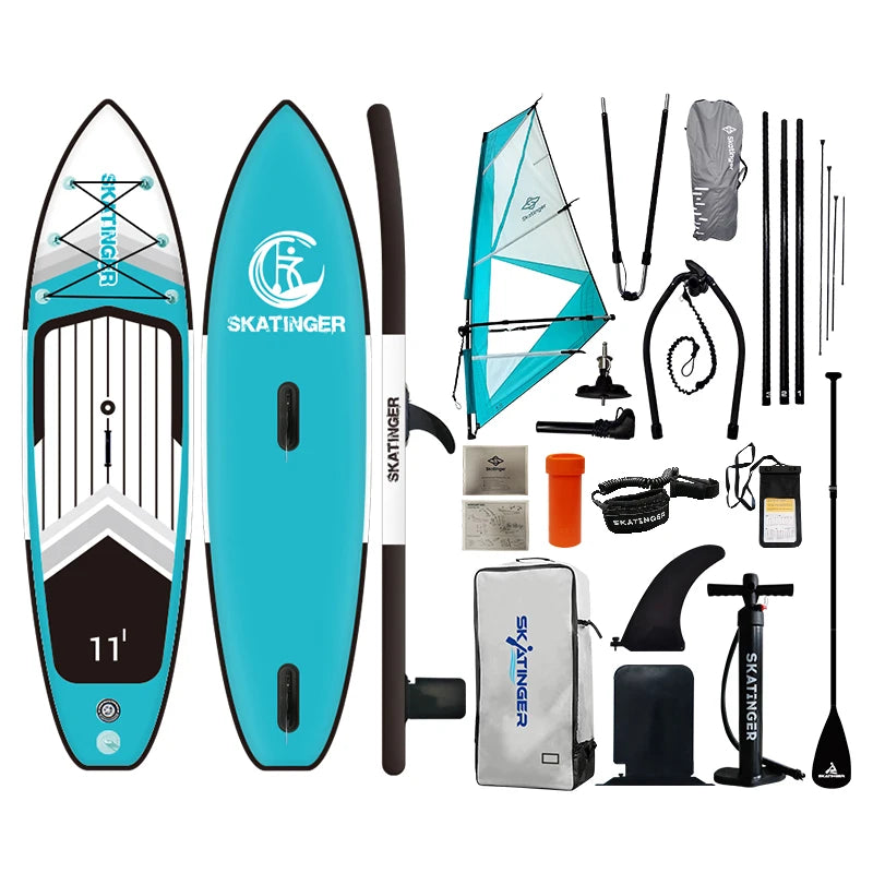 Skatinger  Dropshipping Windsurfing Board Inflatable Wind sup Sail sup  Hard Sail for Beginninger