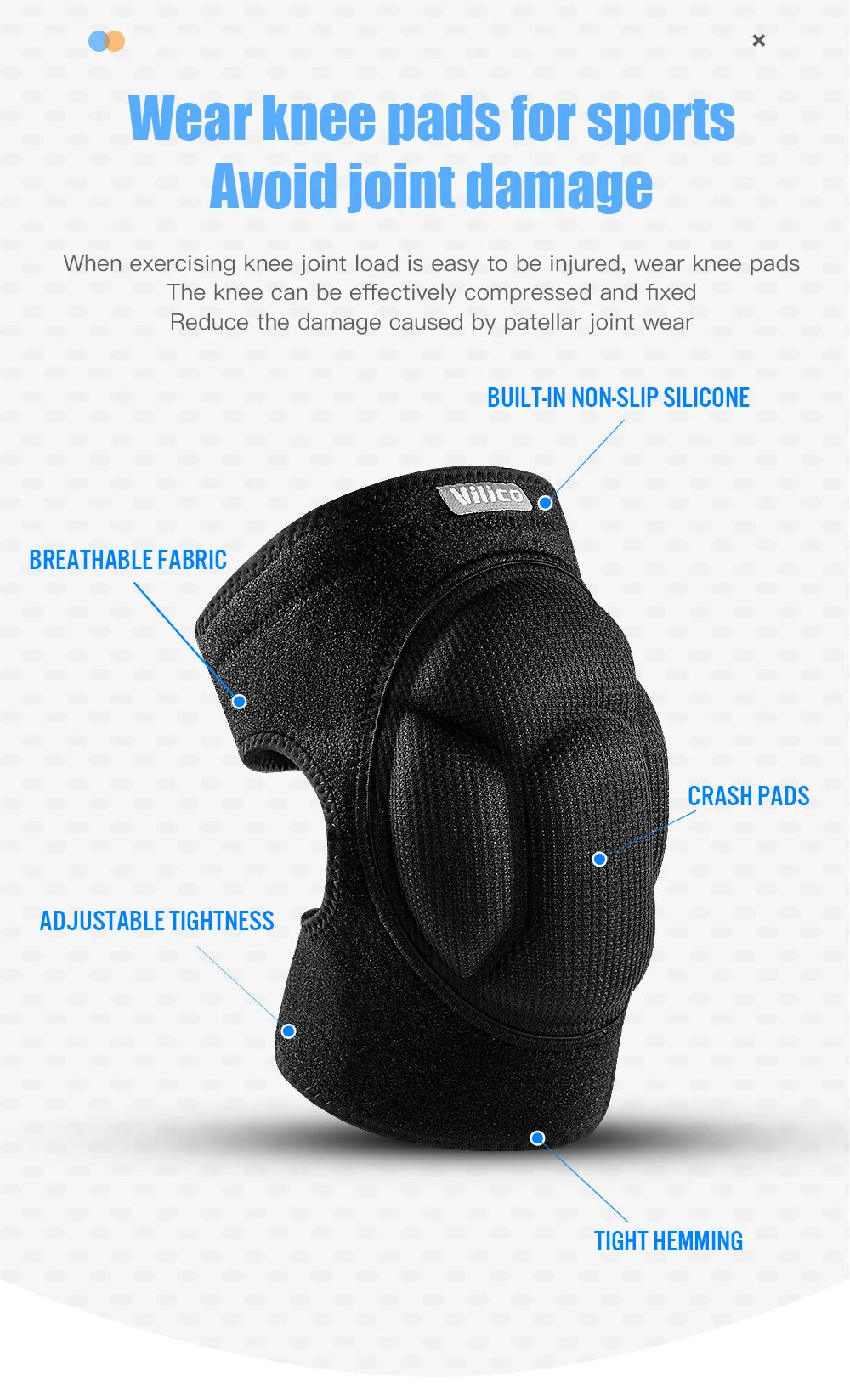 Pressure strap protection Sports Thickening Knee Pads Volleyball Extreme Sports Kneepad Brace Support Anti collision ElasticKnee