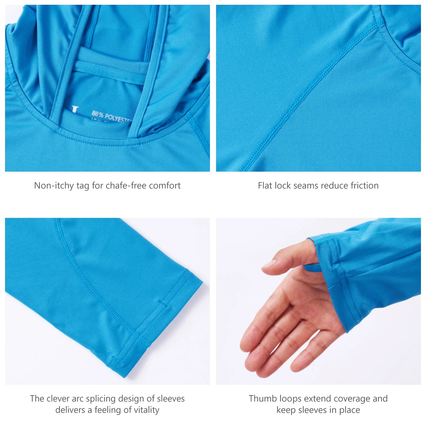 BASSDASH Youth UPF50+ Performance T Shirt with Hood Long Sleeve Fishing Hiking Sun Shirt FS03Y Lightweight Quick Dry Sailing