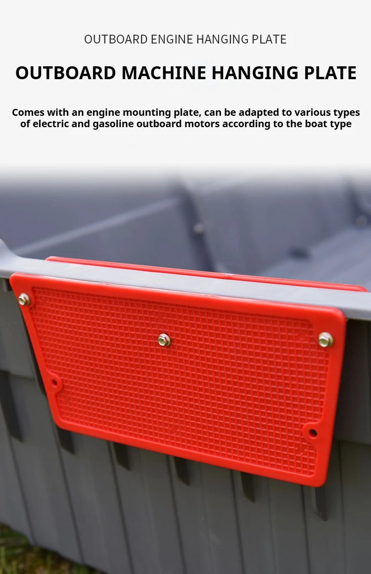 Modular PPR Folding Boat w/Silicone Seals & Air Bow Outboard-Ready Fishing Skiff w/Stainless Hardware Leak-Proof Assembly Craft