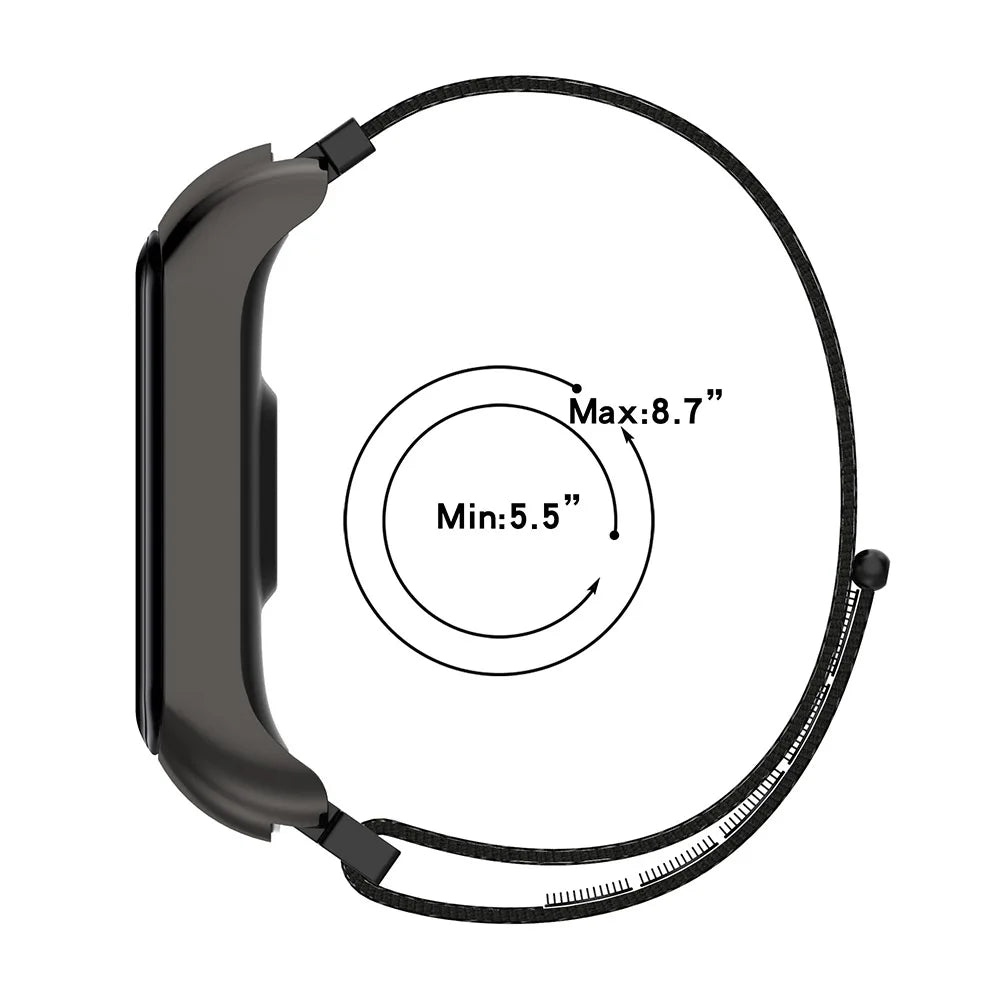 Pulseira de nylon para samsung galaxy fit 2 banda com moldura de liga de zinco relógio de pulso para samsung galaxy fit2 sm r220 pulseira de substituição