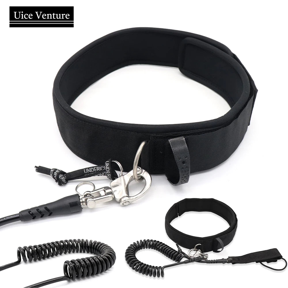 Adjustable Quick Release Waist Rope 10FT Hydrofoil Surf Waist Belt Coiled Leash For Wing Board Rope Surfboard Accessory