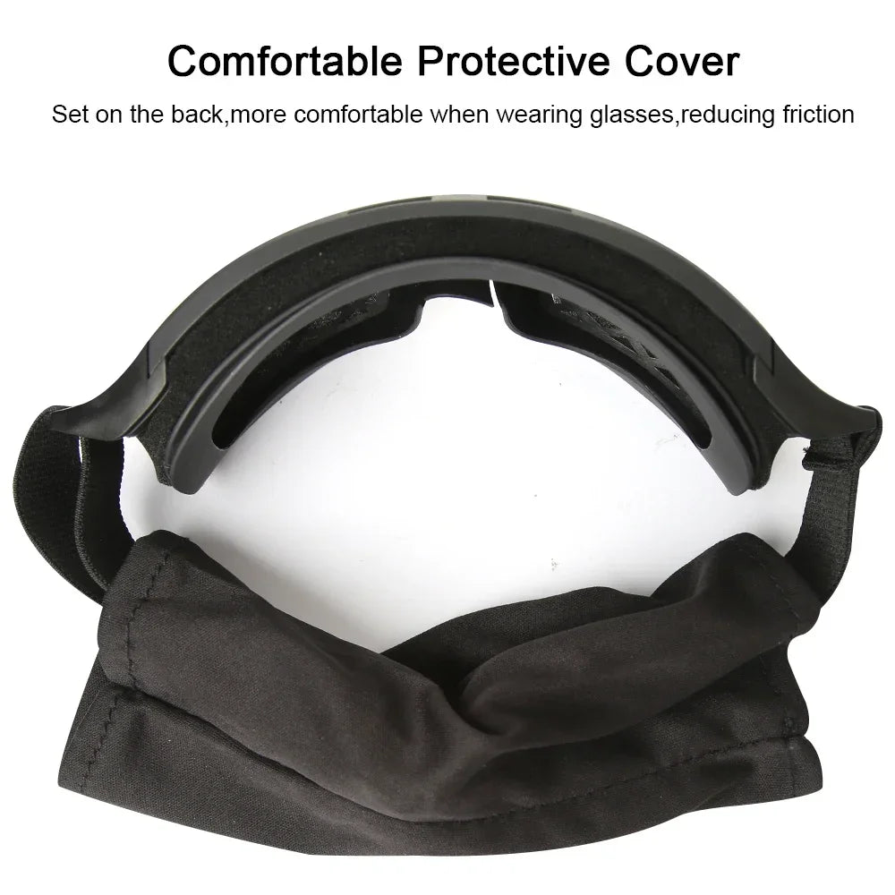 Goggles 3 lenses windproof dustproof shooting off-road motorbike mountain riding hiking glasses safety UV protection