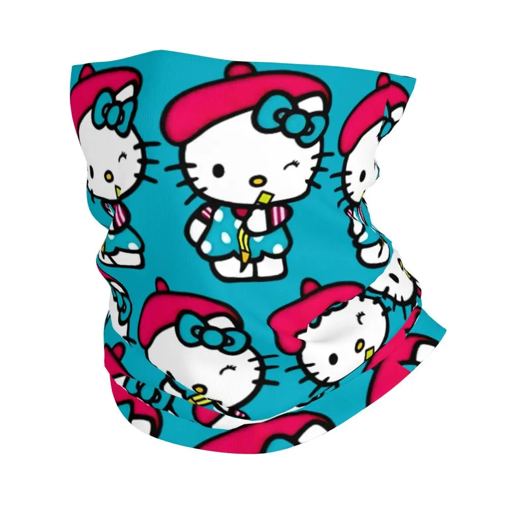 Outdoor Sports Balaclava Hello Kitty Cycling Mask Breathable Tactical Fashion Punk Hiking Camping Sun Protection Neck Gaiter