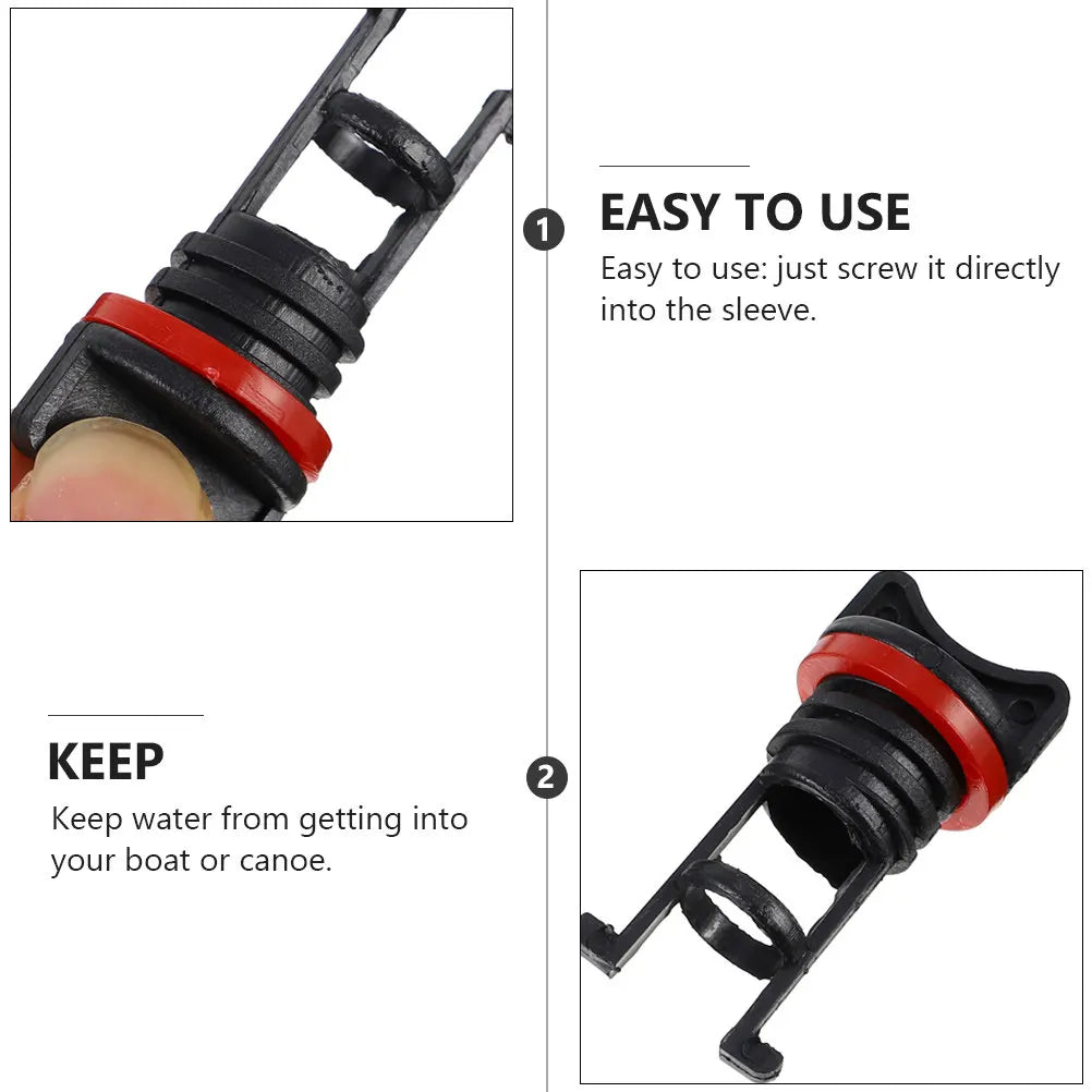4Pcs Kayak Drain Plugs Waterproof Rubber Stopper Easy Install Replacement for Canoe Boat Kayak Supplies Boat Drain Plug