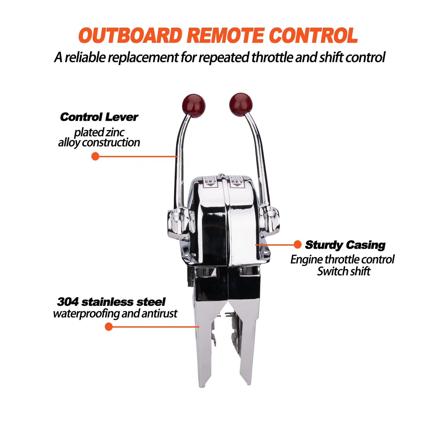 Marine Dual Lever Engine Control Top Mount Twin Handle for Boat Outboard Inboard I/O
