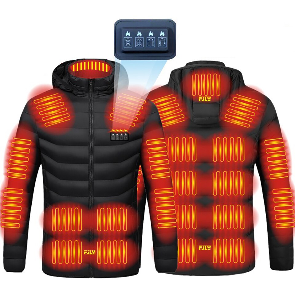 KoKossi Winter 21 Zone Electric Heated Jacket Outdoor Sports Waterproof Windproof Sportwear Smart USB Charging Self Heating Vest