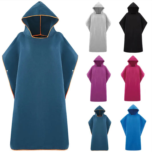 Microfiber Hooded Towel Men Women for Swim Beach Travel Quick Dry Changing Robe Cape Bath Towel Bathrobe Surf Poncho Sauna Playa