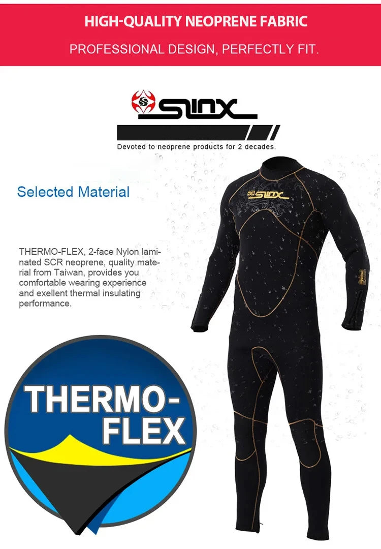 5mm Men's Wetsuit Thicken Long Sleeve Diving Clothing Sub Fishing Neoprene Surf Snorkeling Swimwear Sailing Suit Beach Equipment