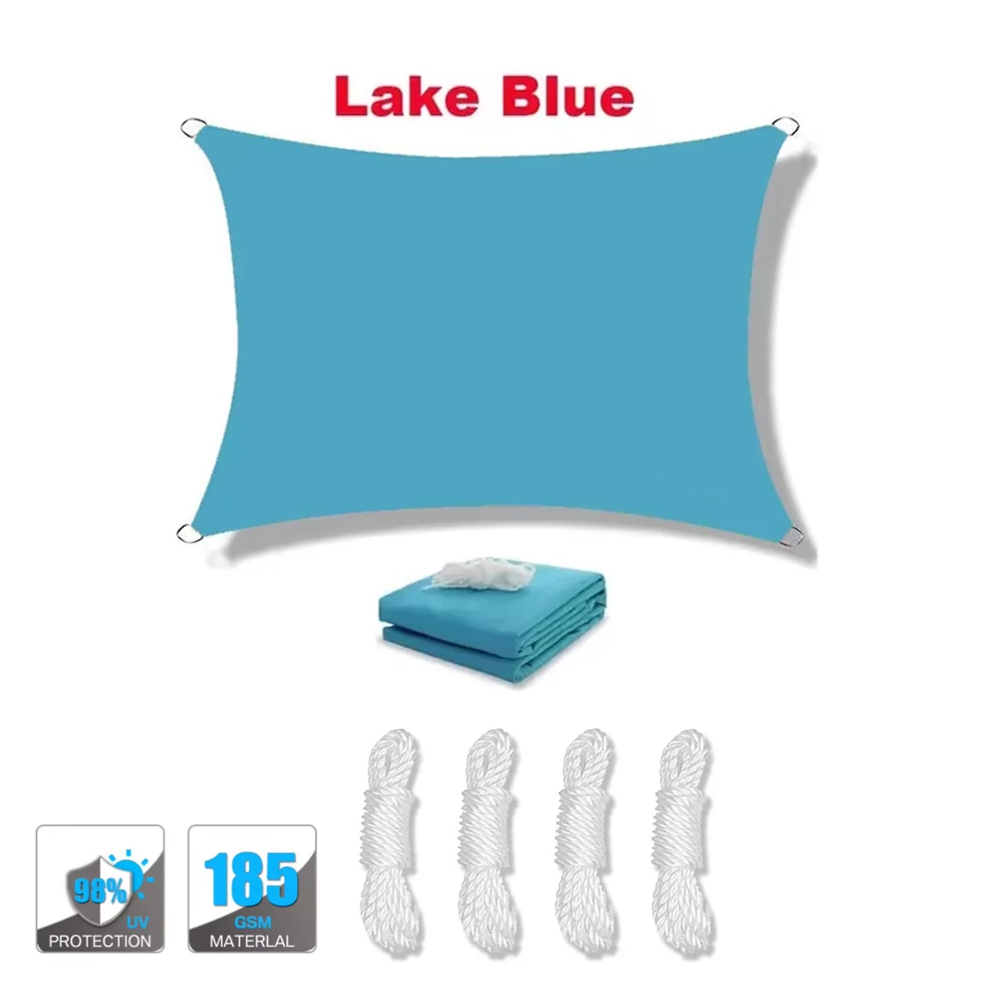 95% UV Block Waterproof Sun Shade Sail - High-Density Breathable Canopy for Patio Garden Pool Backyard, Windproof with Stainless