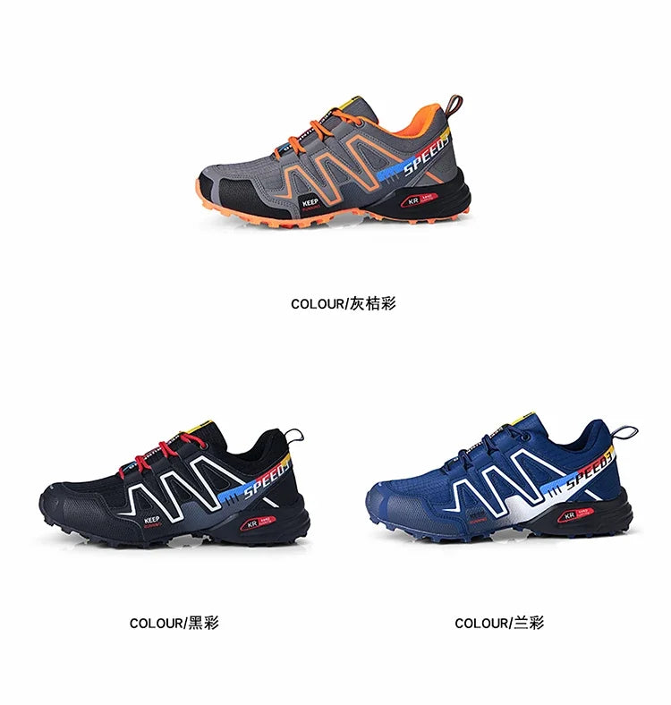 New Outdoor Hiking Shoes for Men Anti Slip and Waterproof Hiking Sports Shoes, Hiking Travel Shoes for Men Road Running Shoes