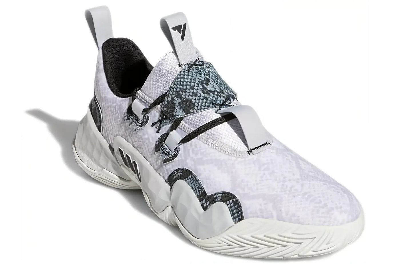 adidas Trae Young 1 Light Solid Grey Snakeskin Sneakers shoes H67753
