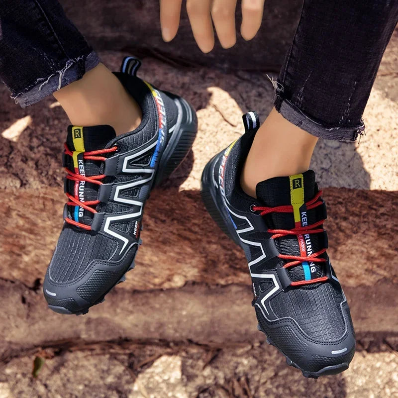 New Outdoor Hiking Shoes for Men Anti Slip and Waterproof Hiking Sports Shoes, Hiking Travel Shoes for Men Road Running Shoes