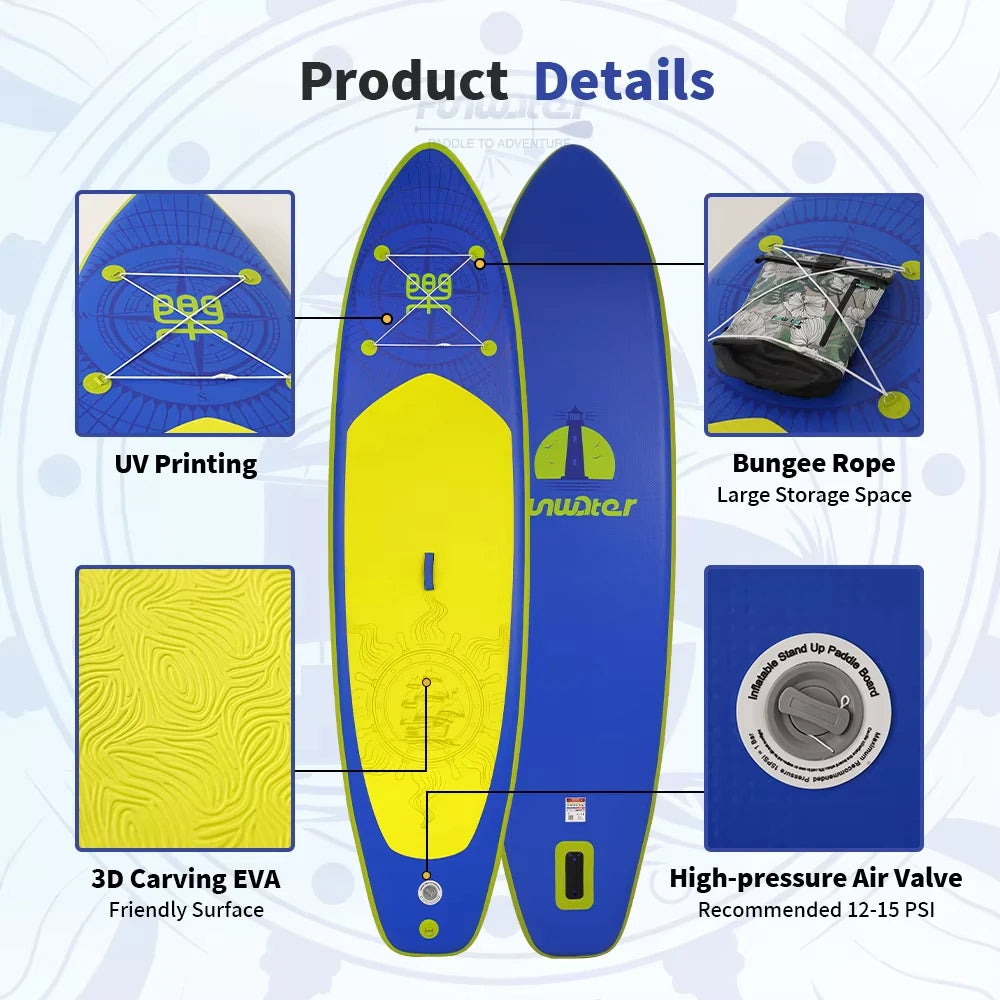 FunWater Stand Up Paddling Board Inflable Paddle Board Non-Slip Water Sport Paddle Board Surf Sup Board