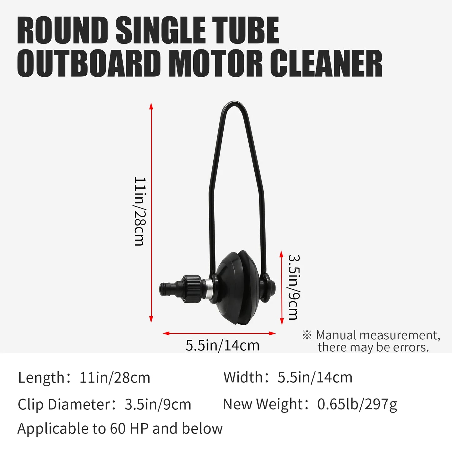 1PCS KOETSU Marine Universal Rectangular Outboard Motor Water Flusher Boat Ear Muff Engine Flusher for Marine Boat